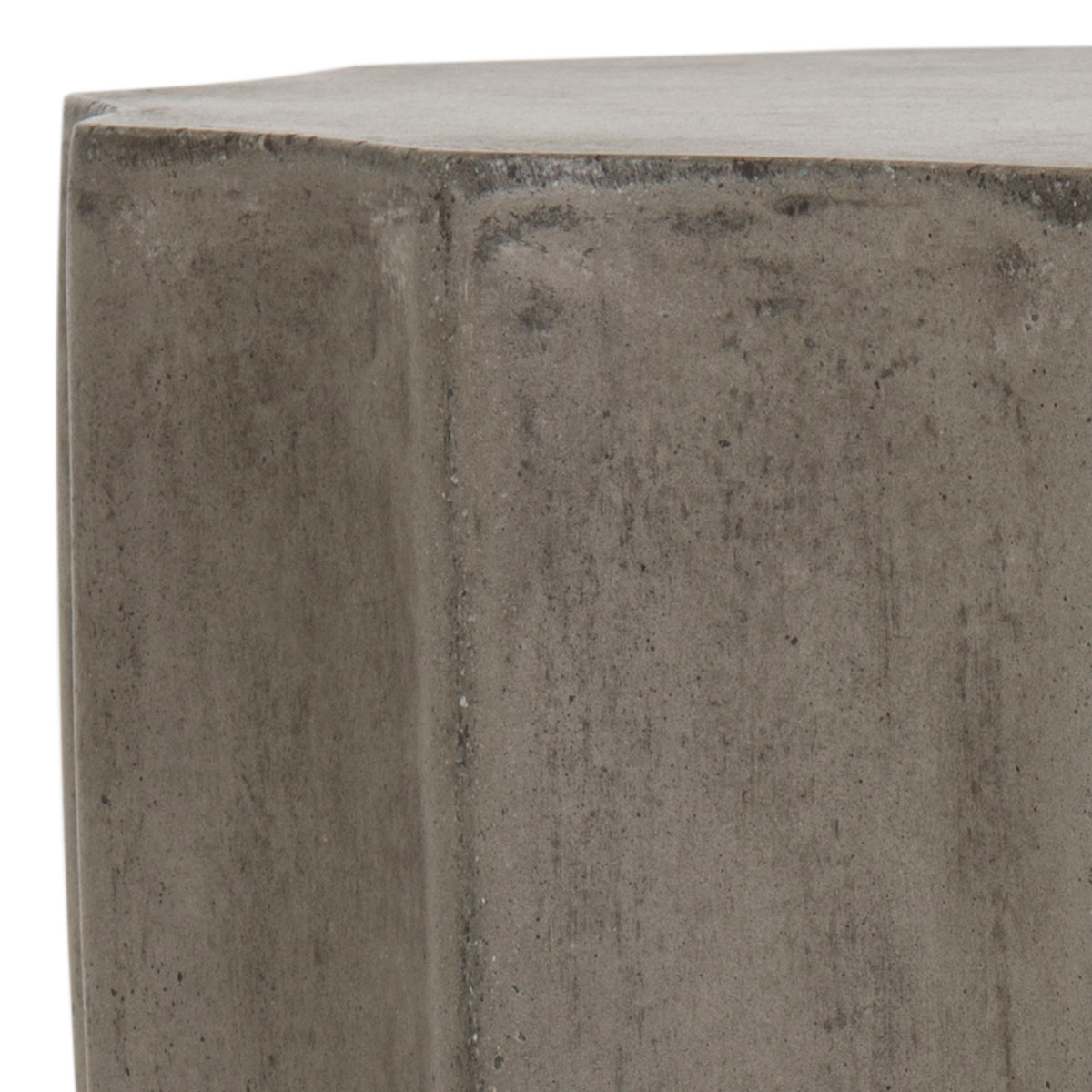 Jaslyn Indoor/Outdoor Modern Concrete Round 17.7-Inch H Accent Table - Dark Grey - Arlo Home - Image 1
