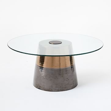 Color Wash Coffee Table, Gold/Gray Pearl - Image 1