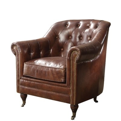 Kasha Top Grain Leather Club Chair - Image 0