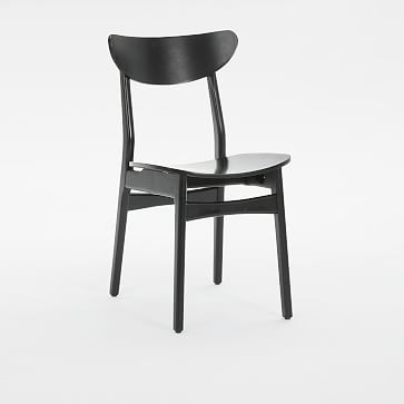 Classic Cafe Dining Chair, Black Lacquer, Individual - Image 1