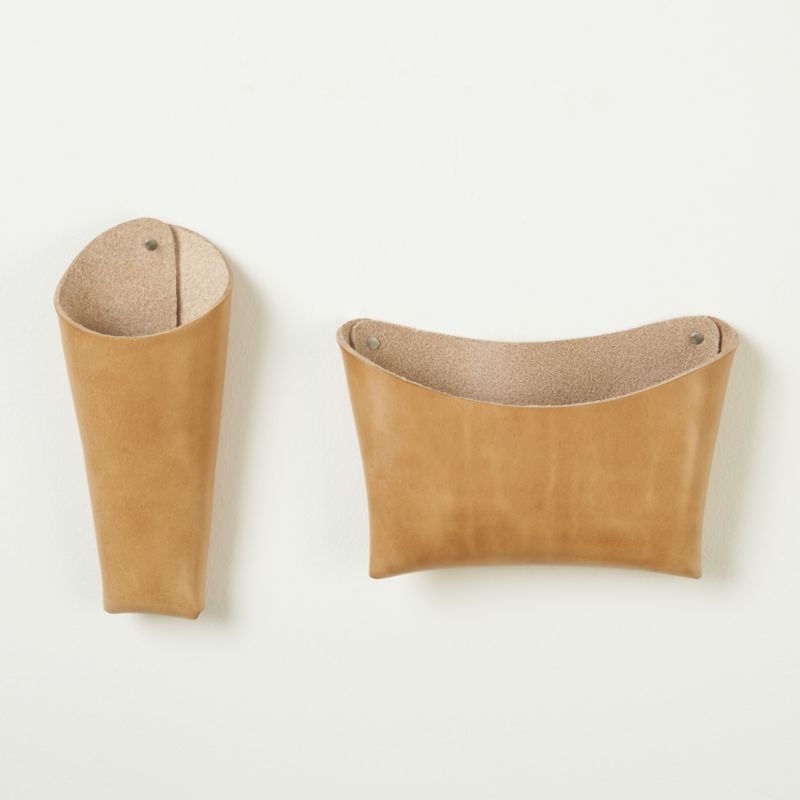 Wide Leather Wall Pocket - Image 4