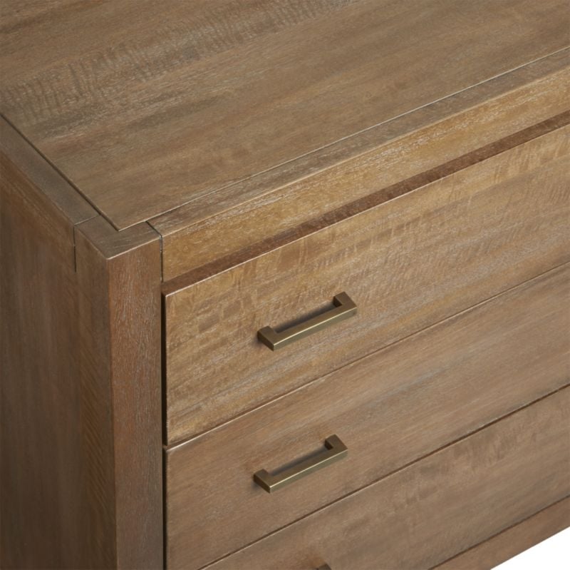 Dawson Light Brown Wood 6-Drawer Dresser - Image 5