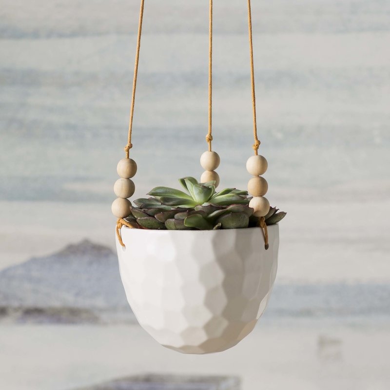 Round Ceramic Hanging Planter - Image 0