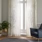 Sheer Cotton Distressed Medallion Curtains (Set of 2) - Dusty Blue - Image 1