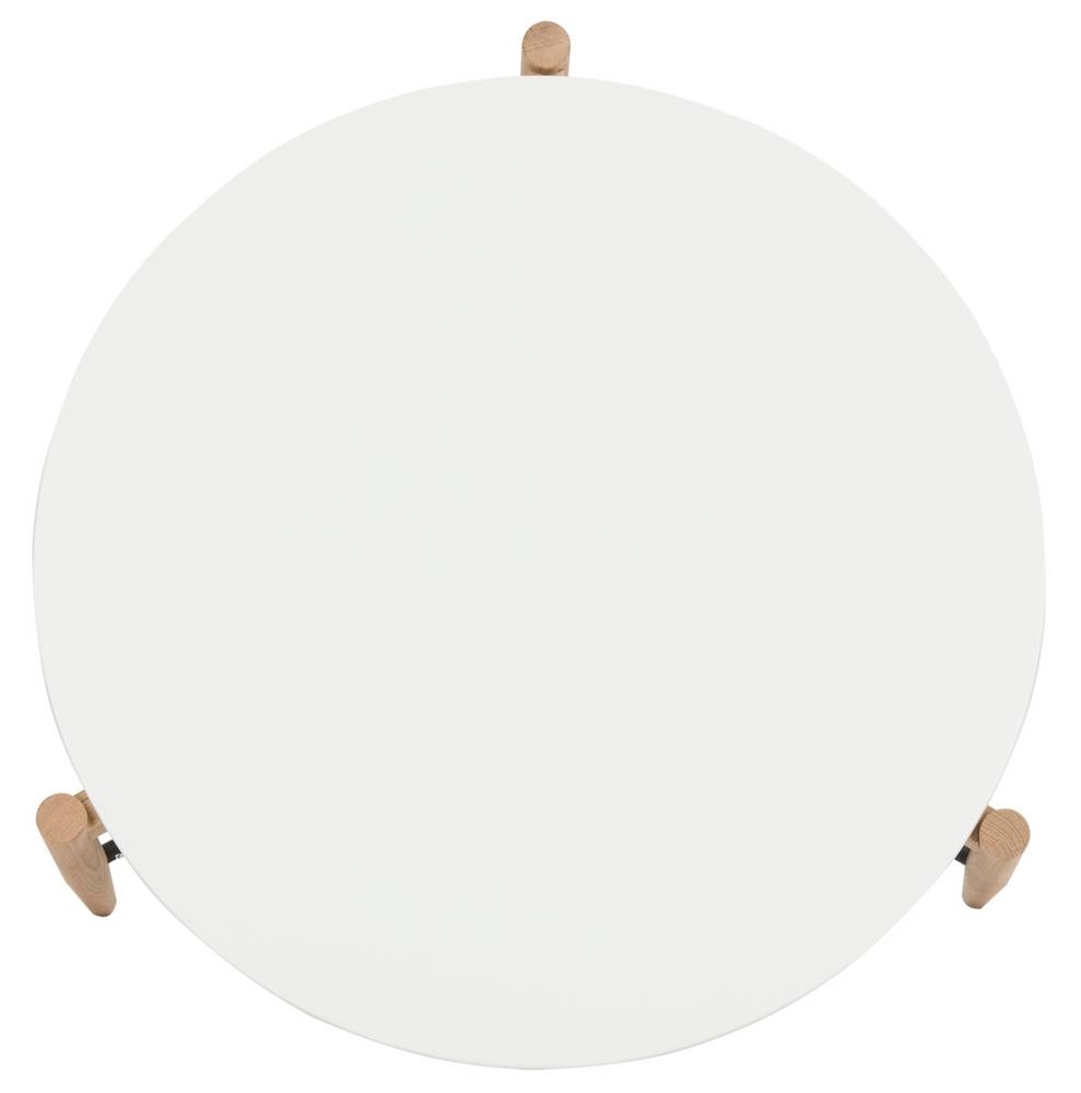 Thyme Round Coffee Table - White - Arlo Home - Image 1