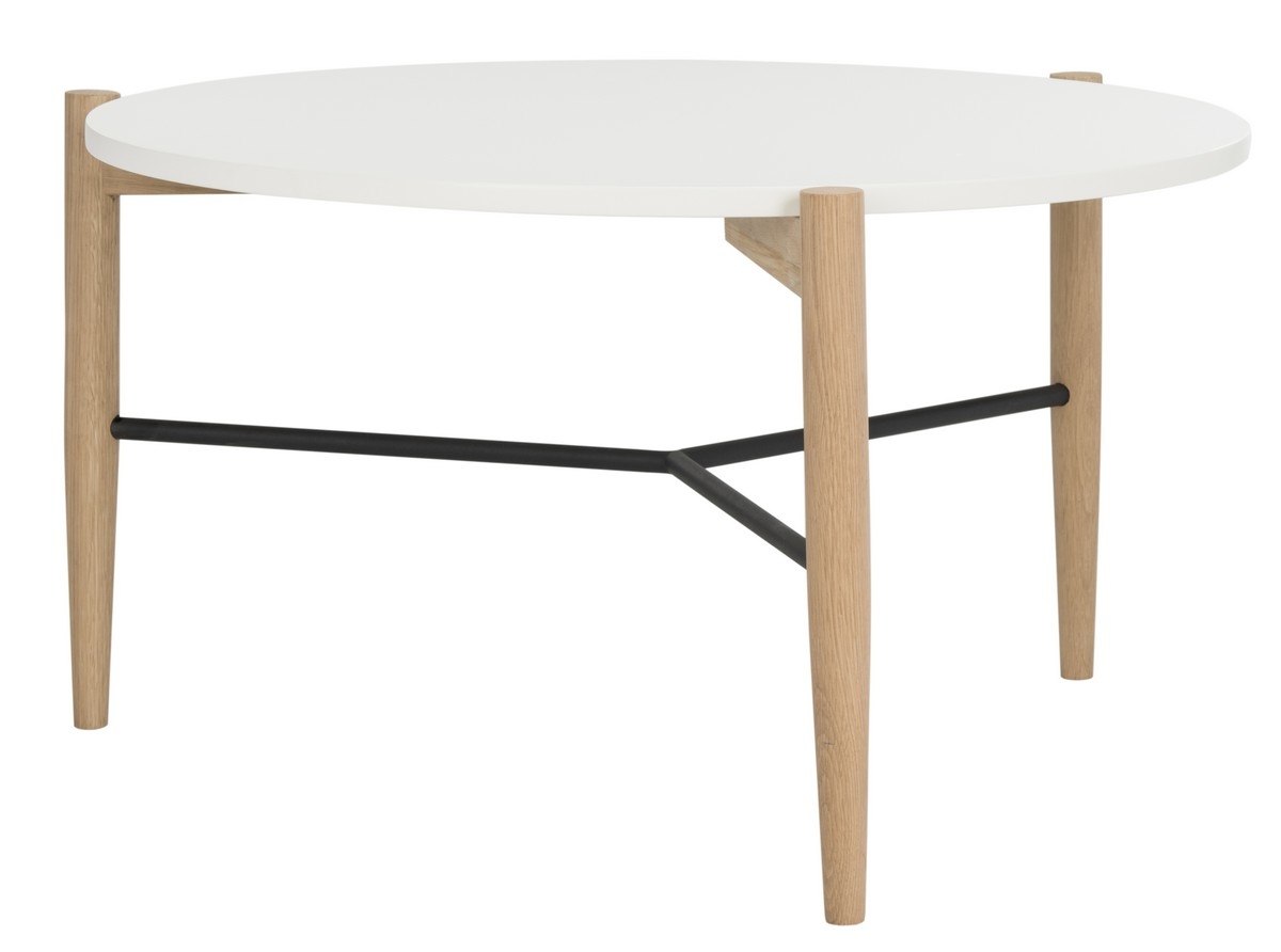 Thyme Round Coffee Table - White - Arlo Home - Image 3
