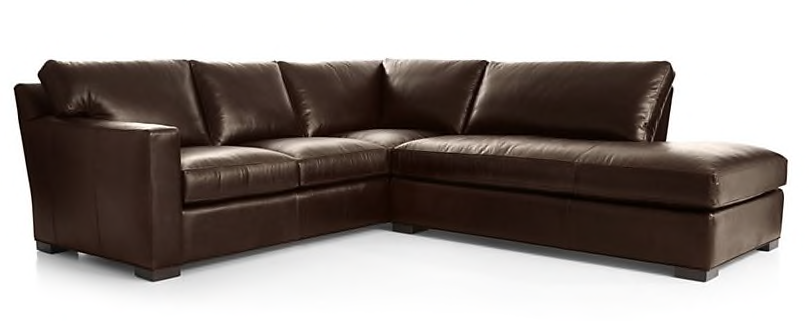 Axis II Leather 2-Piece Right Bumper Sectional Sofa - Image 0