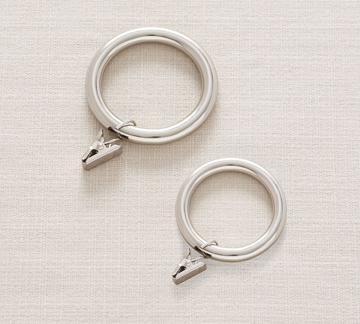 PB Standard Clip Rings, Set of10, Large, Polished Nickel Finish - Image 0