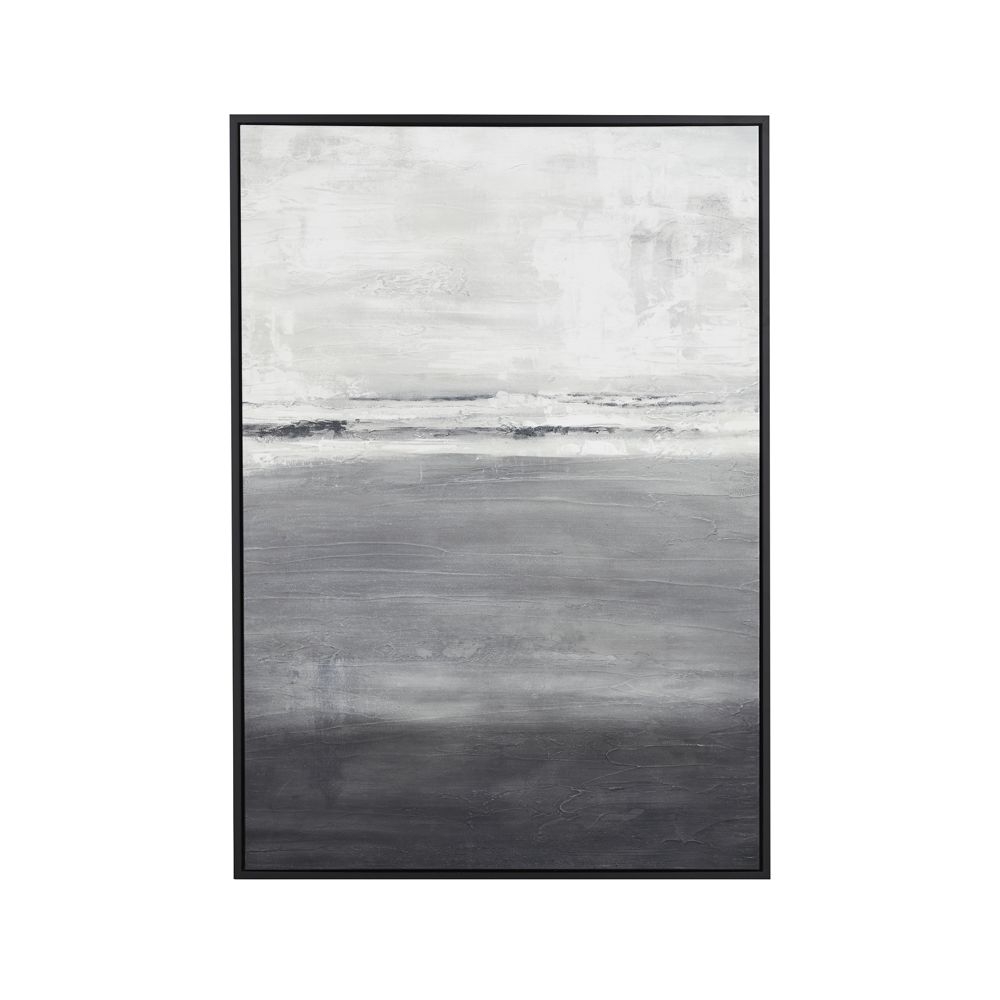 "Gray Horizon" Framed Textured Wall Art Print 41.75"x59.75" - Image 0
