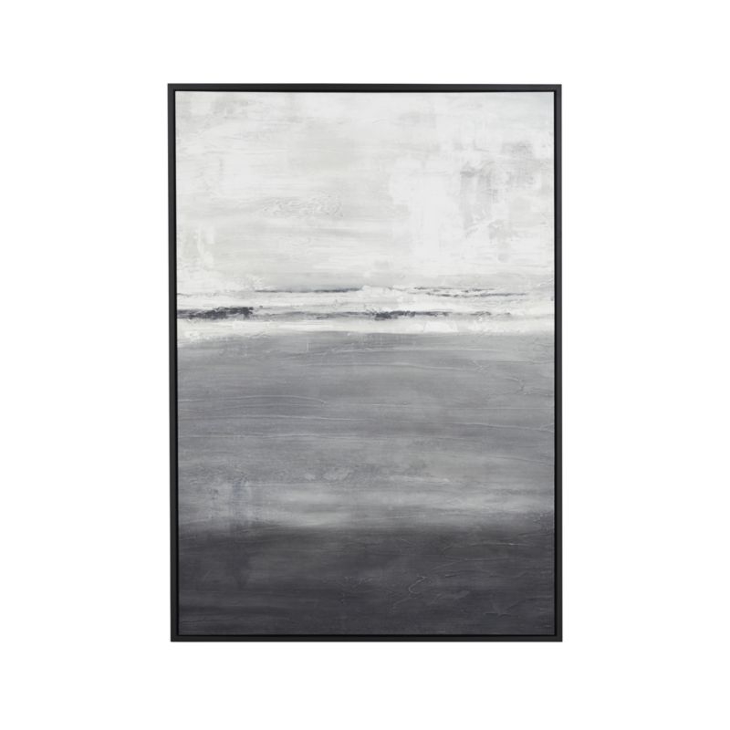 "Gray Horizon" Framed Textured Wall Art Print 41.75"x59.75" - Image 3
