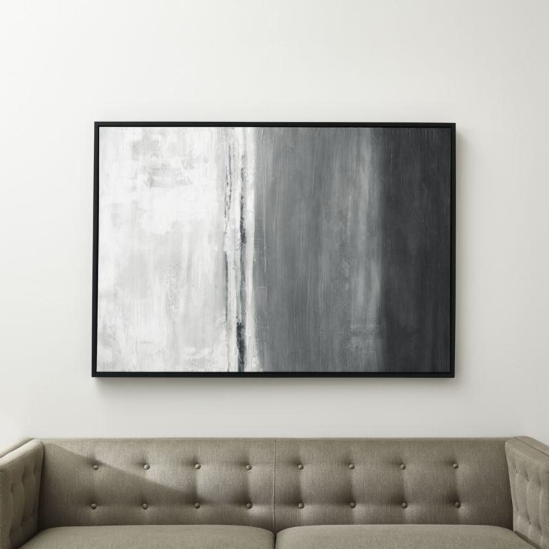 "Gray Horizon" Framed Textured Wall Art Print 41.75"x59.75" - Image 4