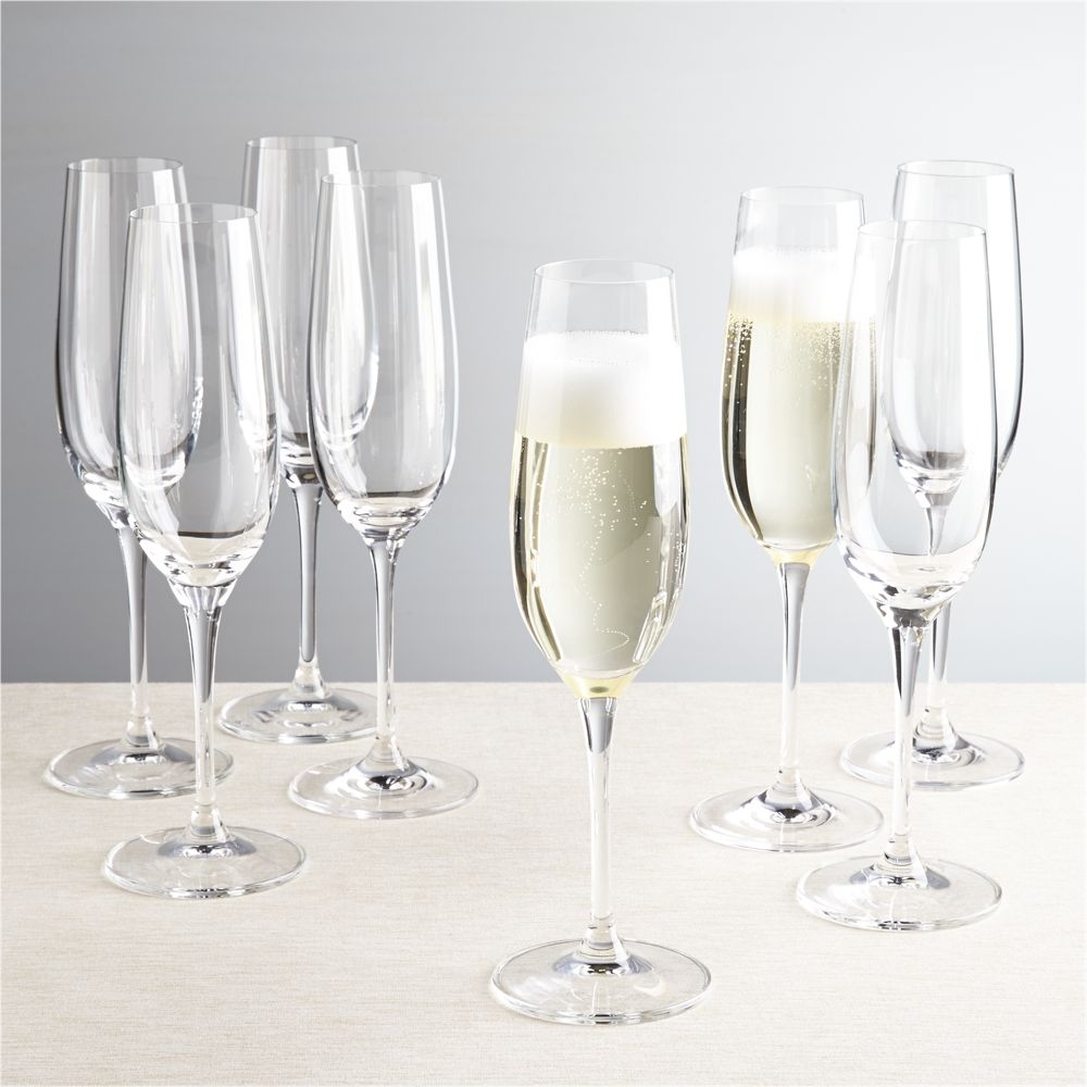 Aspen 9-Oz. Champagne Glasses, Set of 8 - Image 0