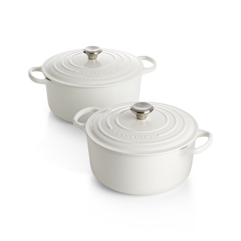 Le Creuset ® Signature 5.5-Qt. Round White French Oven with Lid - Image 2