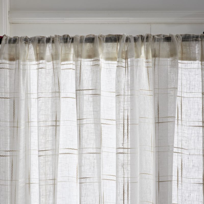 Briza 50"x84" Ivory Sheer Linen Curtain Panel - Image 6