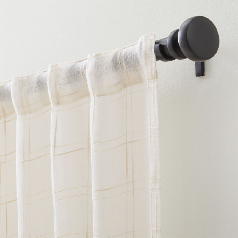 Briza 50"x84" Ivory Sheer Linen Curtain Panel - Image 7