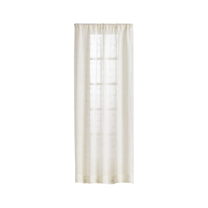 Briza 50"x96" Ivory Sheer Linen Curtain Panel - Image 2