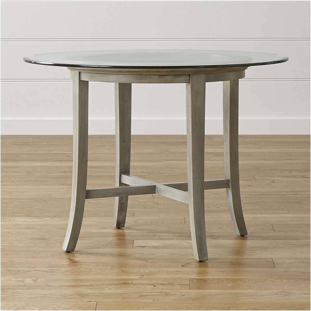 Halo Grey Round Dining Table with 42" Glass Top - Image 0