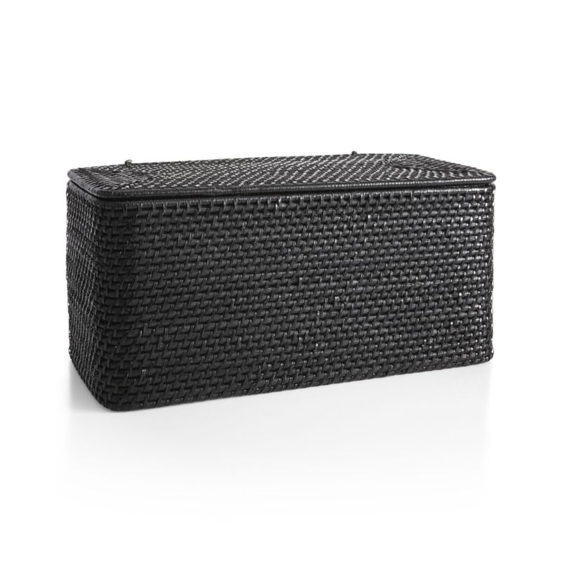 Sedona Black Square Tissue Box Cover - Image 1