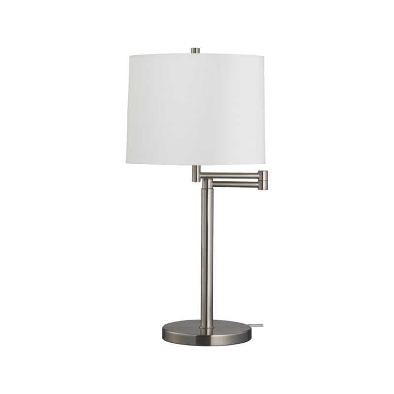 Metro II Brushed Nickel Swing Arm Table Lamp - Image 2