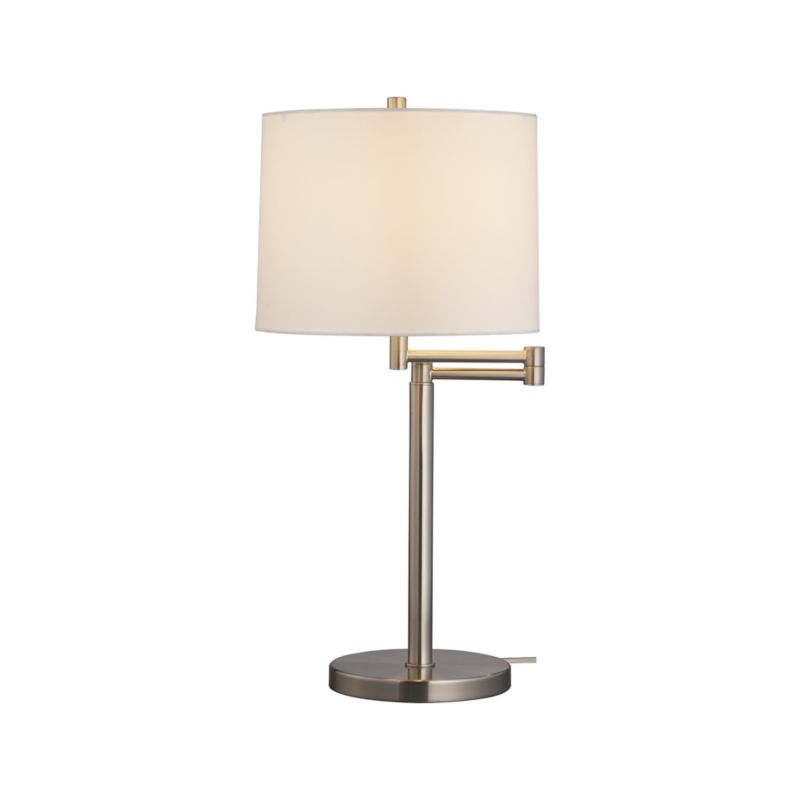 Metro II Brushed Nickel Swing Arm Table Lamp - Image 5