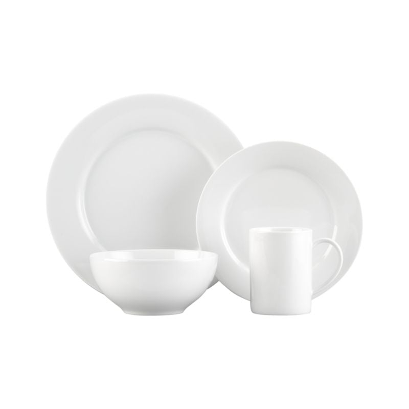 Aspen Rimmed Porcelain Dinner Plates, Set of 8 - Image 8