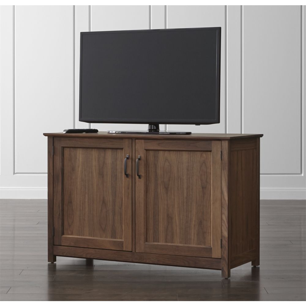 Ainsworth Walnut 47" Media Console with Glass/Wood Doors - Image 0