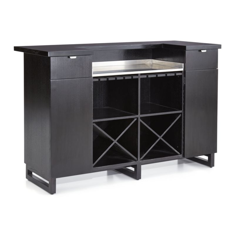 Steamer Standing Home Bar Cabinet with Stainless Steel Top - Image 5