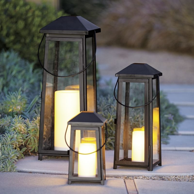 Petaluma Black Metal Outdoor Lantern 12" - Image 8