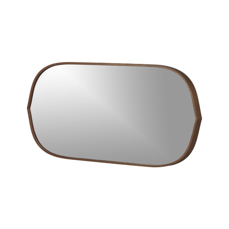 Penarth Walnut Oval Wall Mirror - Image 1