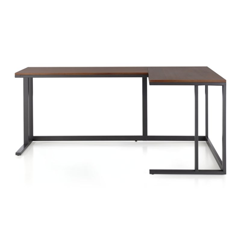 Pilsen Graphite Corner Desk with Walnut Top - Image 8