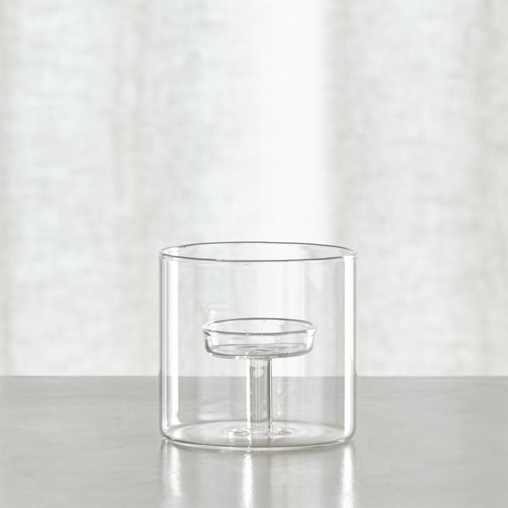 Elsa Glass Tea Light Candle Holder, Small - Image 1
