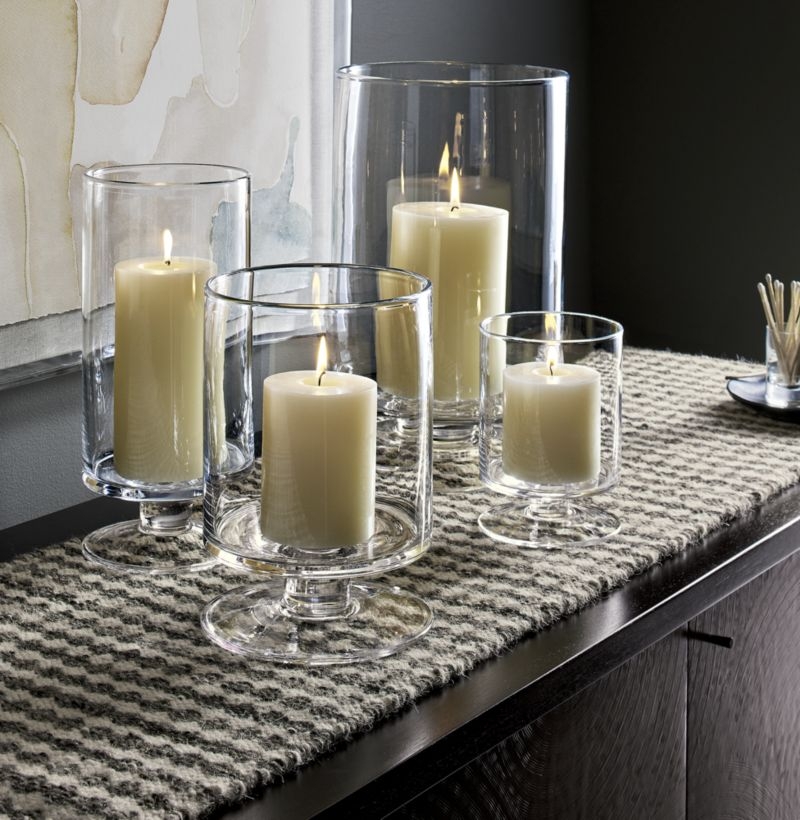 London Narrow Clear Hurricane Candle Holder - Image 1