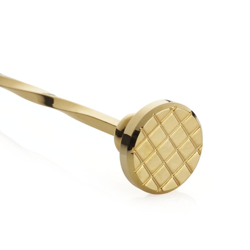 Gold Bar Spoon With Muddler - Image 1