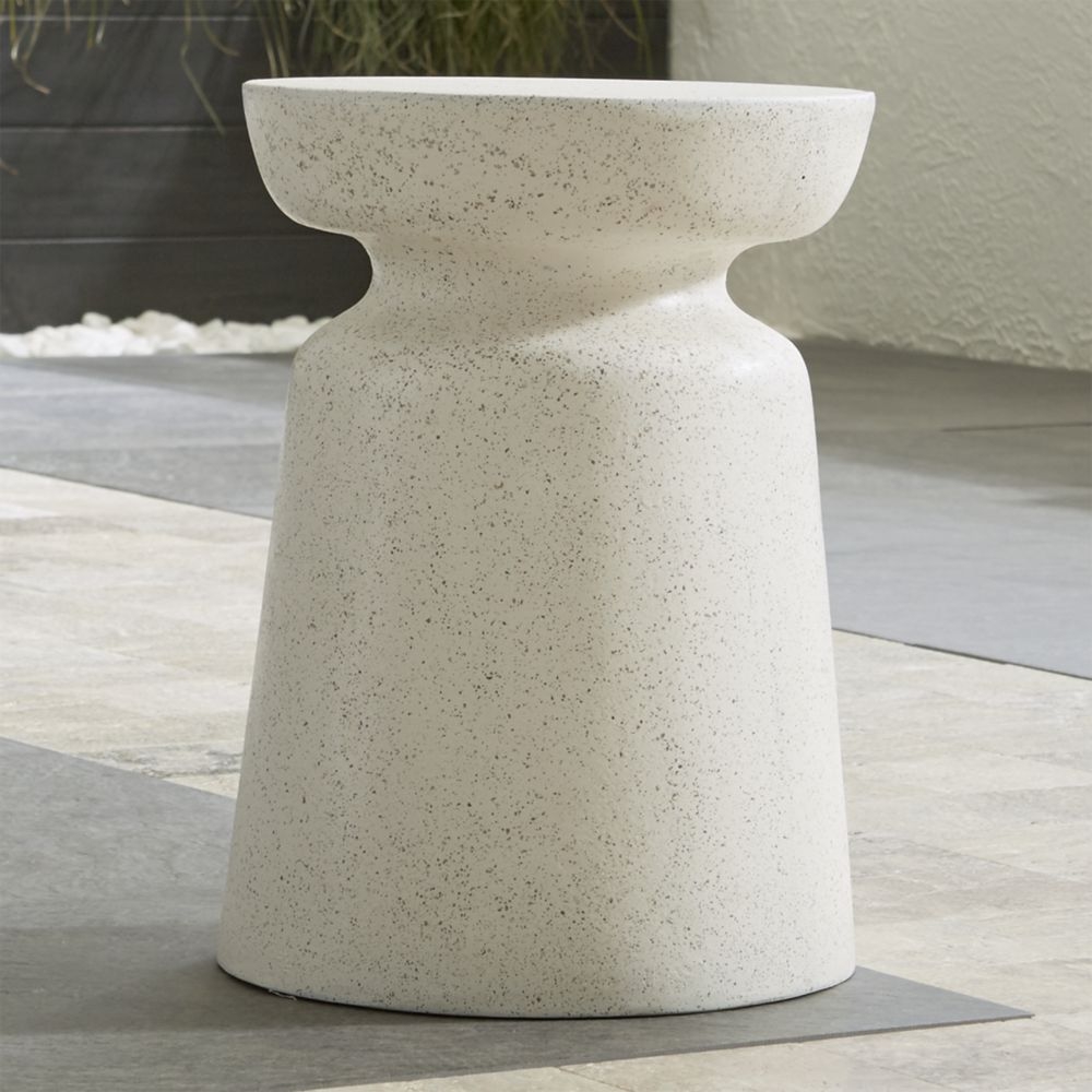 Crest Outdoor Side Table-Stool - Image 2