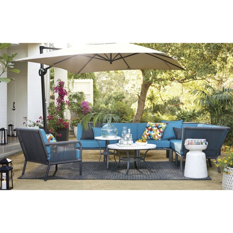 Crest Outdoor Side Table-Stool - Image 3