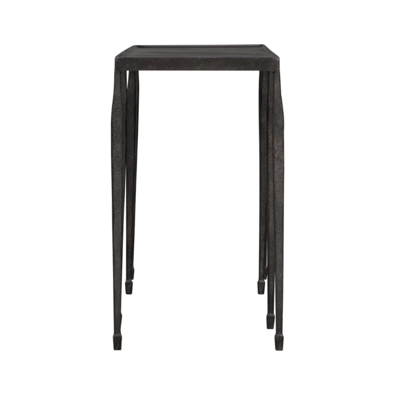 Silviano 84" Rectangular Black Iron and Steel Console Table - Image 2