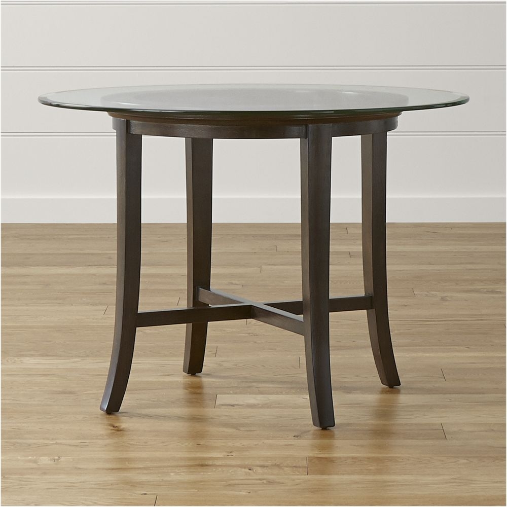 Halo Ebony Round Dining Table with 42" Glass Top - Image 0