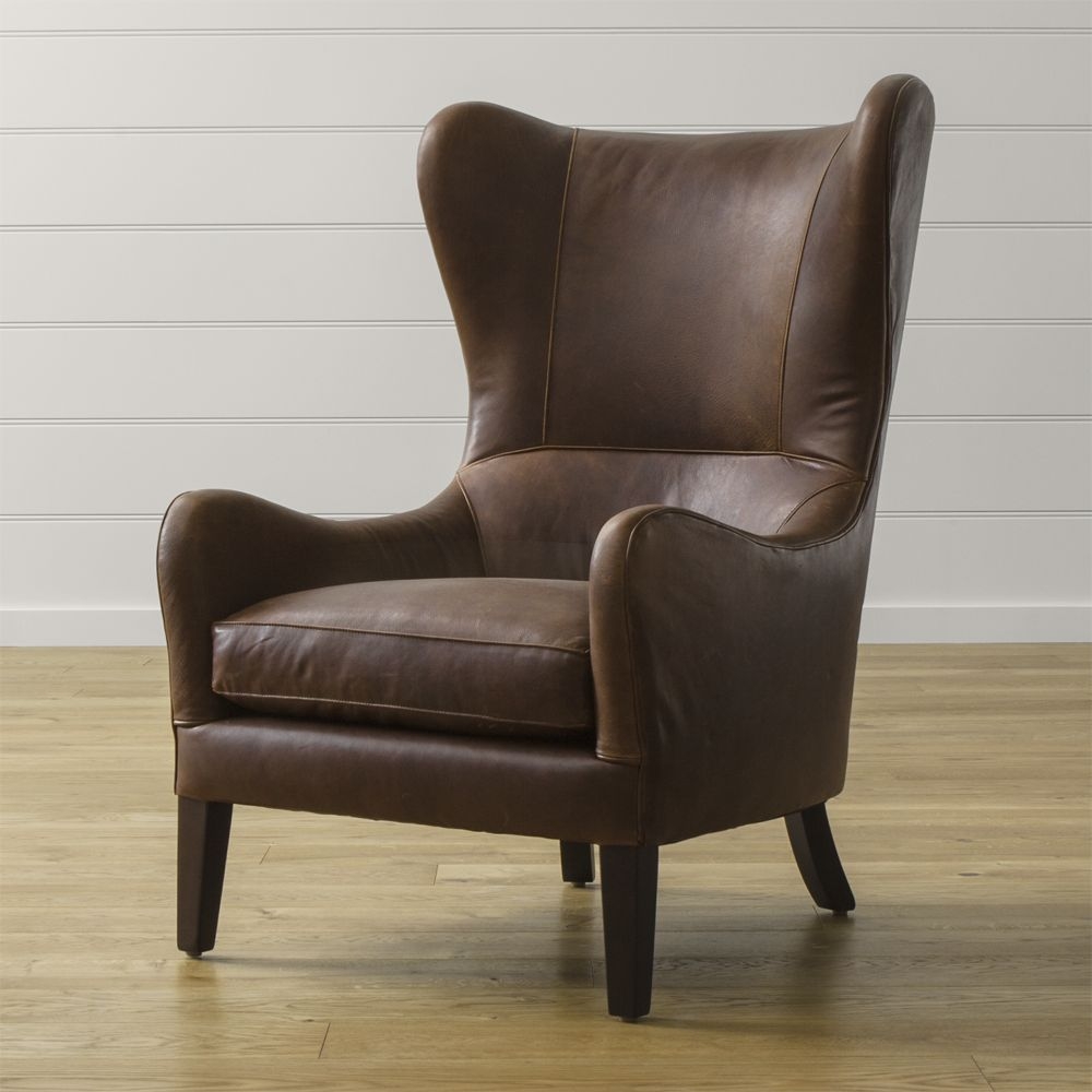 Garbo Leather Wingback Chair - Image 0