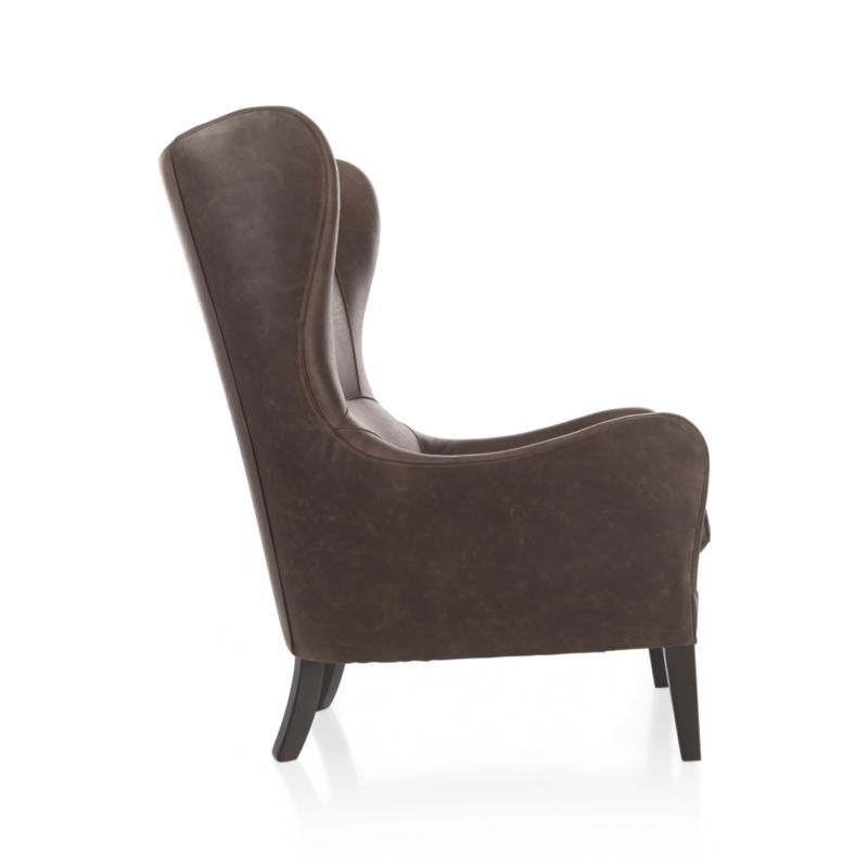 Garbo Leather Wingback Chair - Image 3