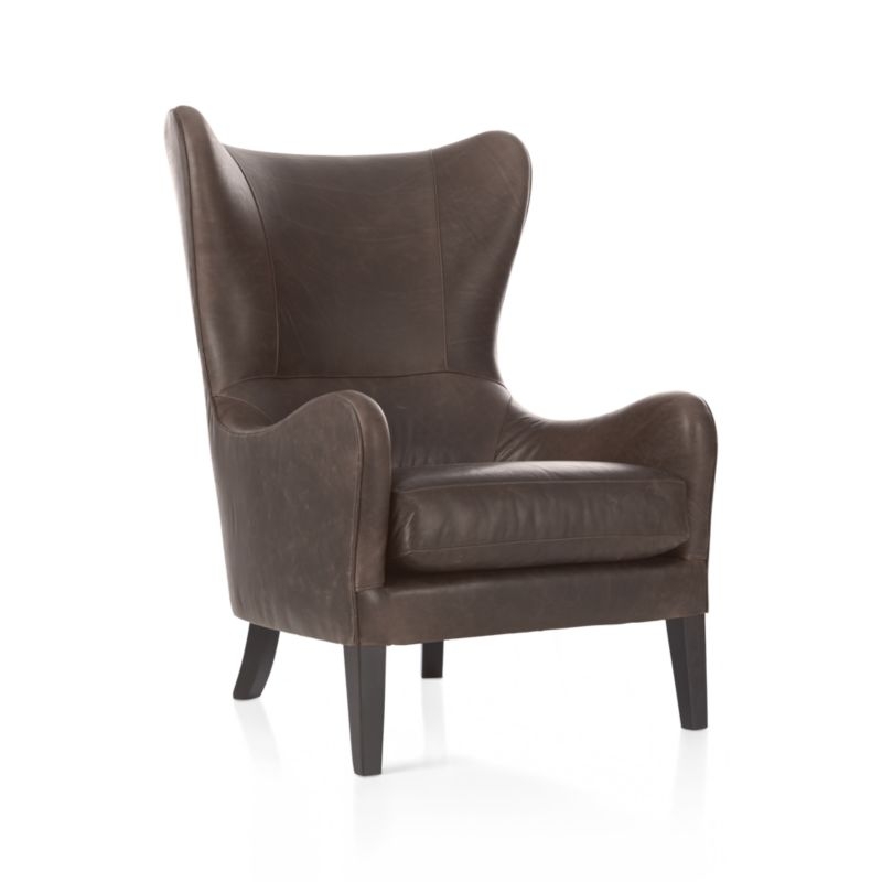 Garbo Leather Wingback Chair - Image 4