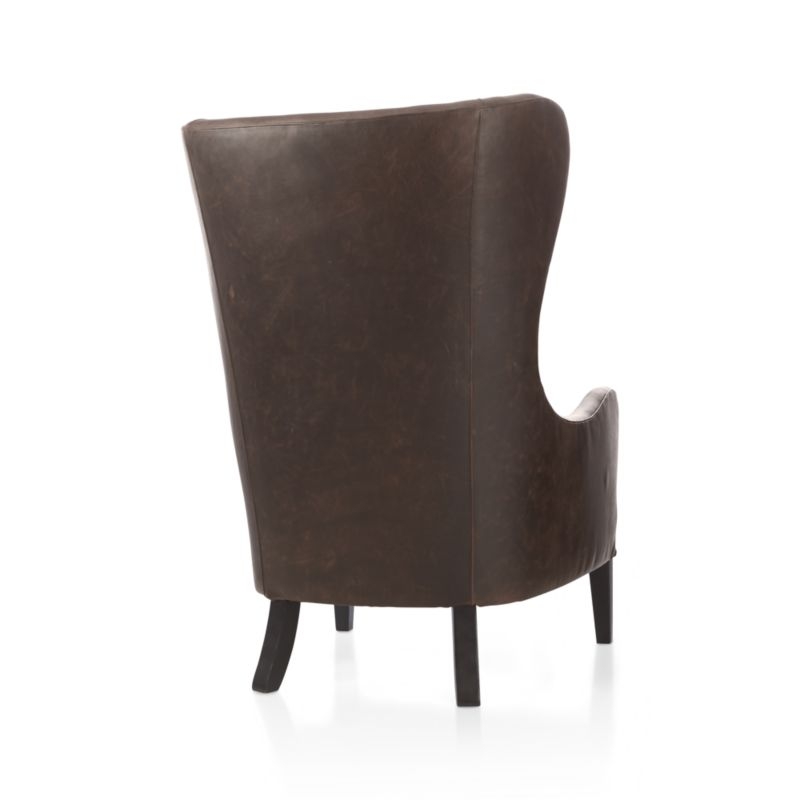Garbo Leather Wingback Chair - Image 6