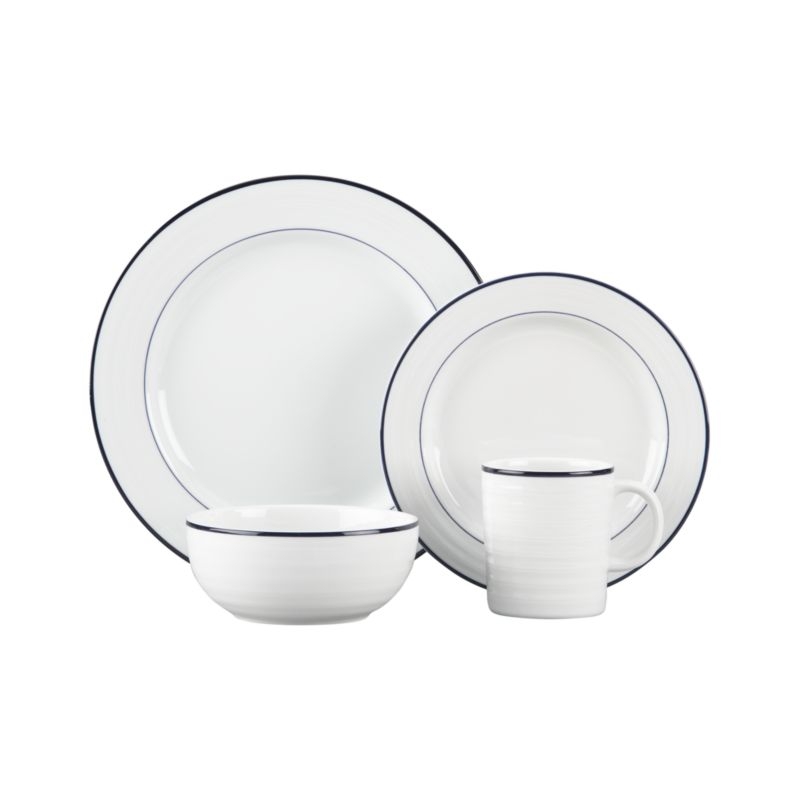 Roulette Blue Band Dinner Plate - Image 1