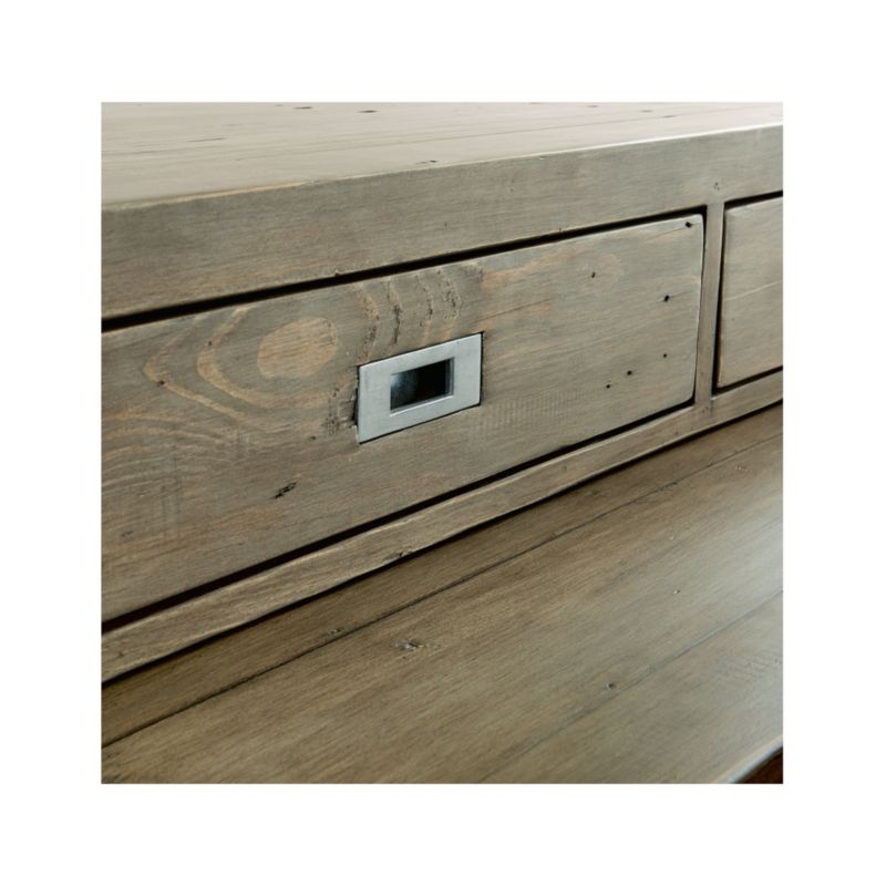 Morris Ash Grey 5-Drawer Chest with Hutch - Image 6