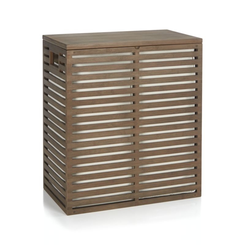 Dixon Bamboo Hamper with Liner - Image 2