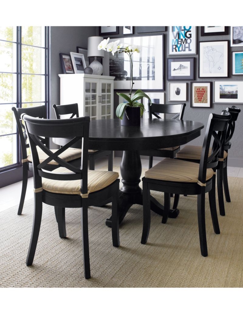 Avalon 45" Black Round Extension Dining Table - Image 8