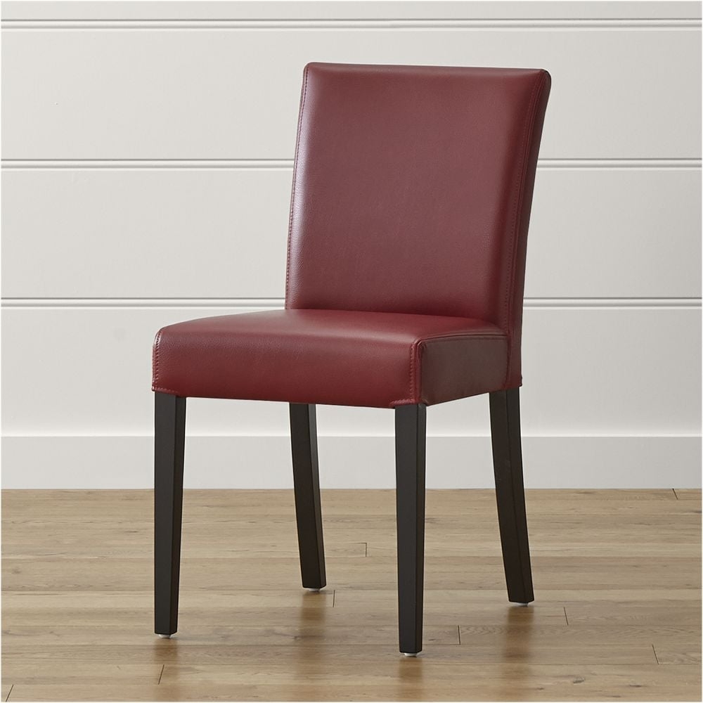 Lowe Red Leather Dining Chair - Image 0