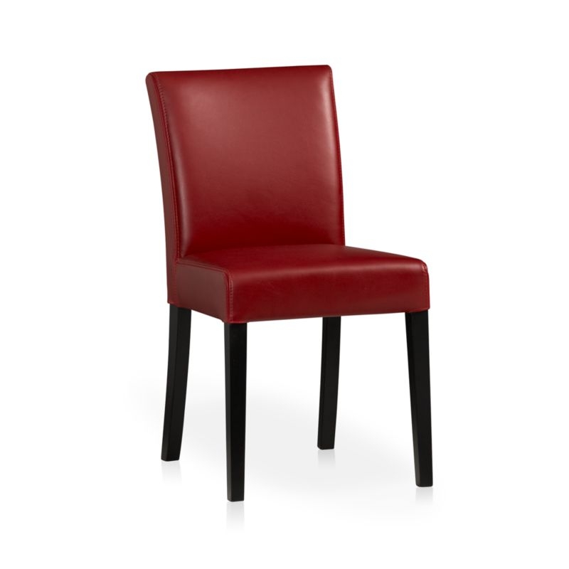 Lowe Red Leather Dining Chair - Image 3