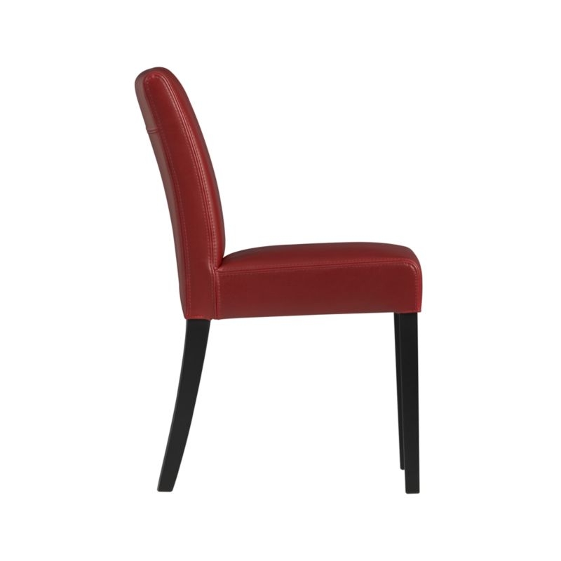 Lowe Red Leather Dining Chair - Image 6