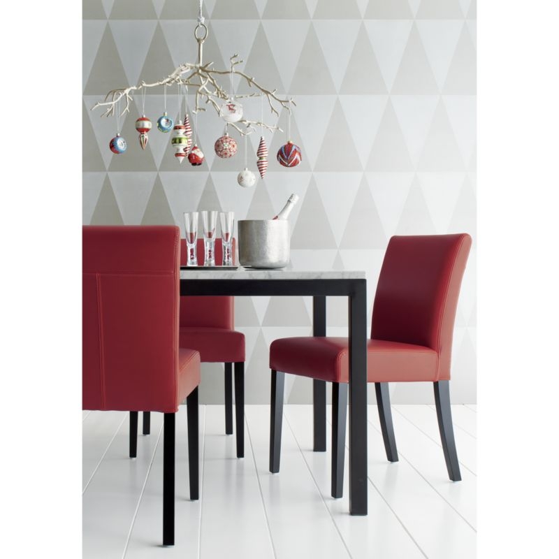 Lowe Red Leather Dining Chair - Image 7