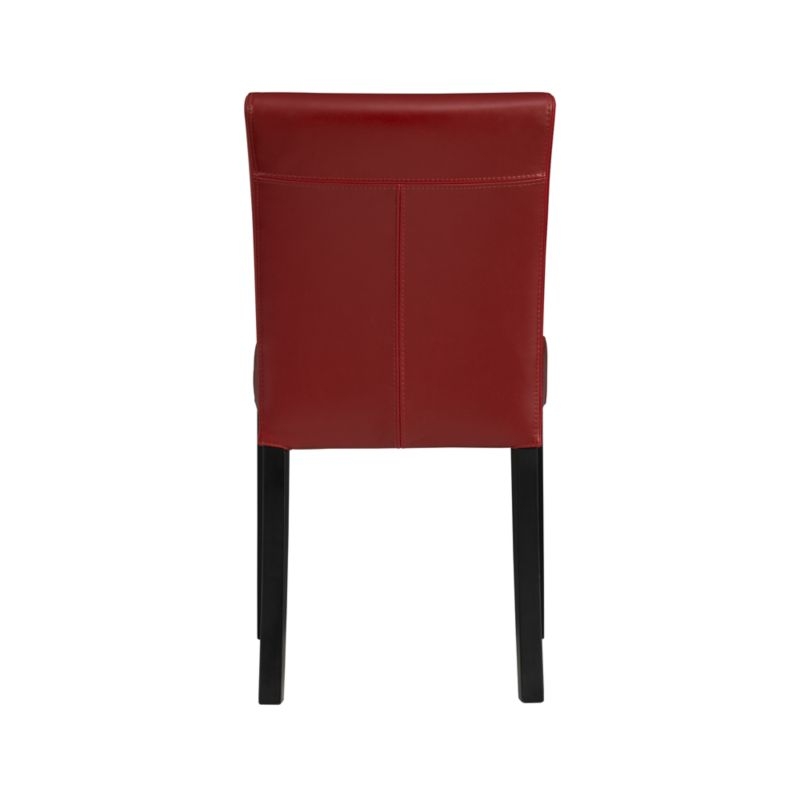 Lowe Red Leather Dining Chair - Image 8